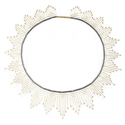 Todd Reed necklace with White brilliant cut diamonds(~2.42ct), 18k yellow gold, and sterling silver with patina.